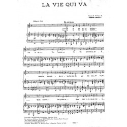 Sheet music LA VIE QUI VA Charles TRENET