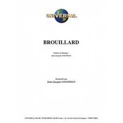 Sheet music BROUILLARD de Jean-Jacques GOLDMAN pdf