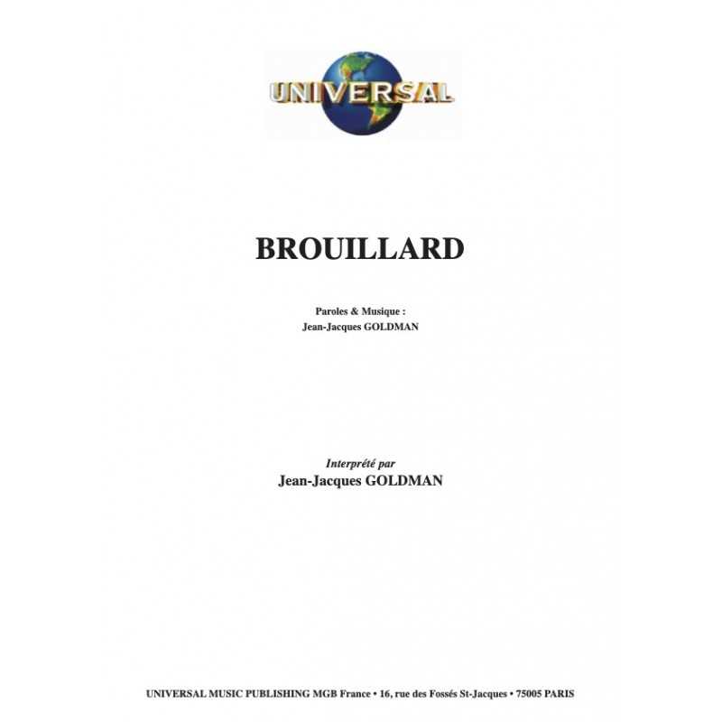 Partition BROUILLARD de Jean-Jacques GOLDMAN pdf