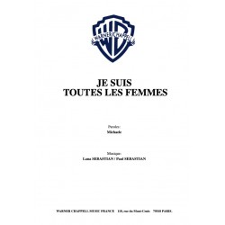 Partition JE SUIS TOUTES LES FEMMES Dalida PDF
