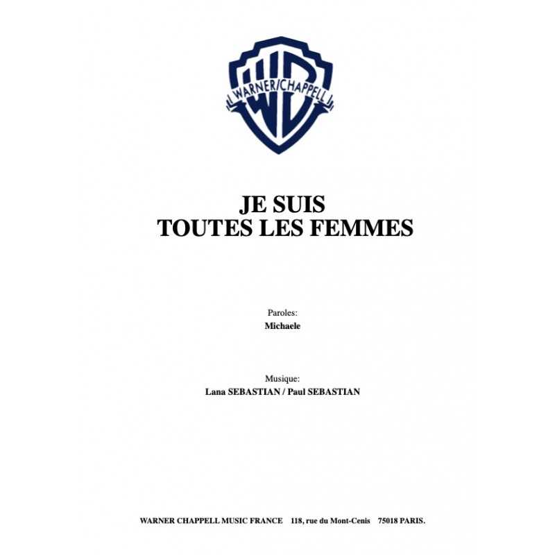 Sheet music JE SUIS TOUTES LES FEMMES Dalida PDF