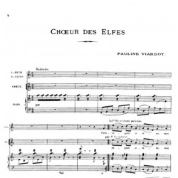 Sheet music CHŒUR DES ELFES (PIANO CHANT)  Pauline VIARDOT