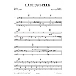Sheet music LA PLUS BELLE Francis Lemarque PDF