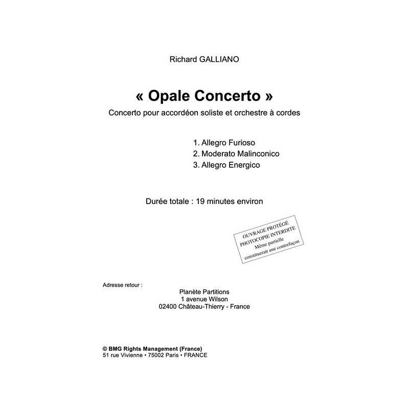 RICHARD GALLIANO OPALE CONCERTO