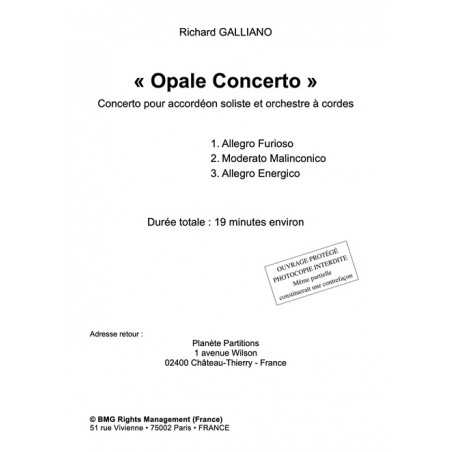 OPALE CONCERTO (Orchestre)