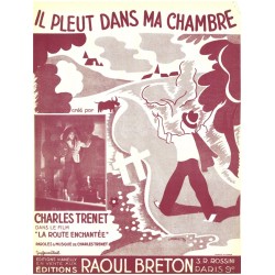 Sheet music IL PLEUT DANS MA CHAMBRE Charles TRENET