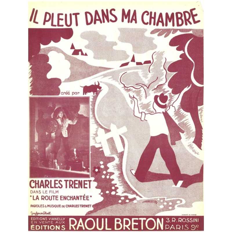 Sheet music IL PLEUT DANS MA CHAMBRE Charles TRENET