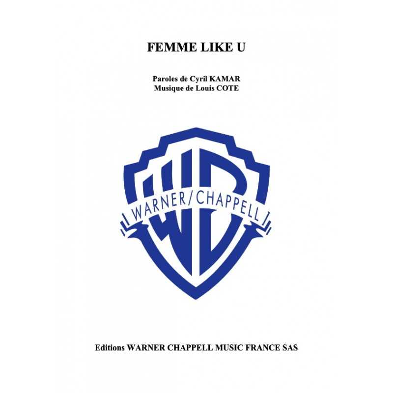 Sheet music FEMME LIKE U K. Maro PDF