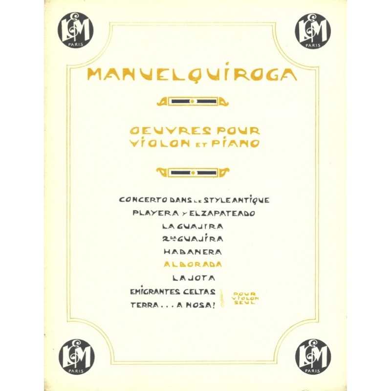 Partition ALBORADA Manuel QUIROGA