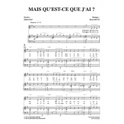 Sheet music MAIS QU'EST CE QUE J'AI Yves MONTAND PDF