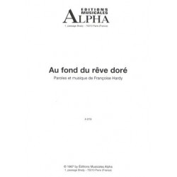 Partition AU FOND DU RÊVE DORÉ Françoise Hardy