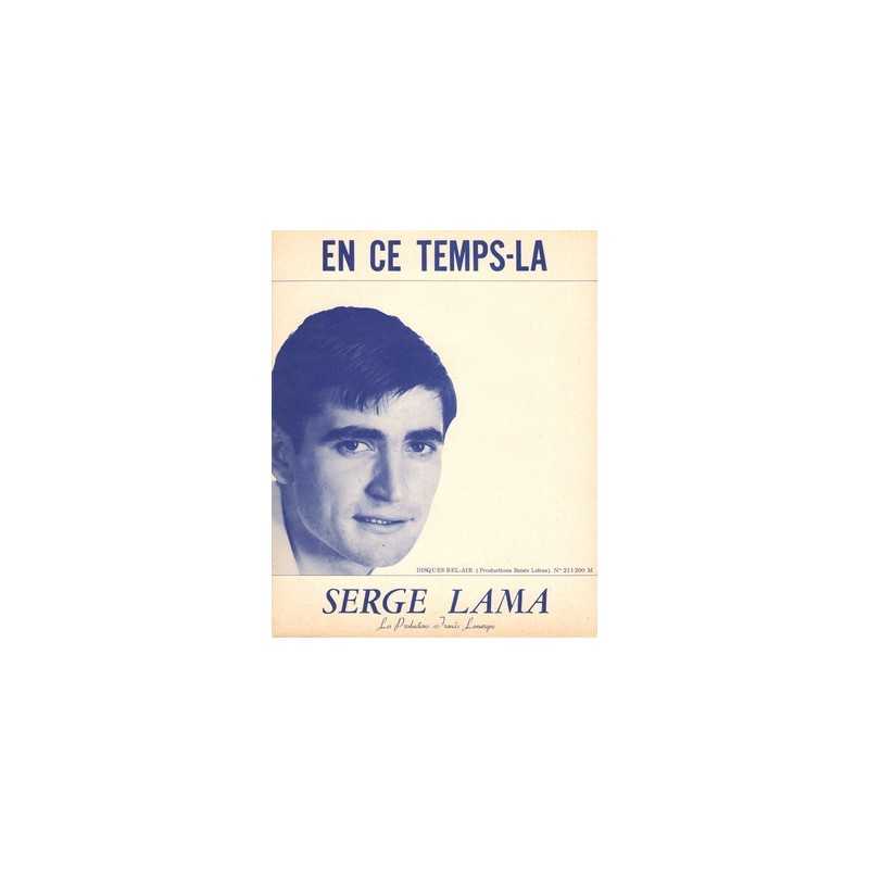 Sheet music EN CE TEMPS LÀ Serge Lama