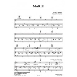 Sheet music MARIE Johnny Hallyday pdf