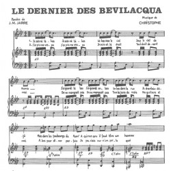 Partition LE DERNIER DES BEVILACQUA CHRISTOPHE