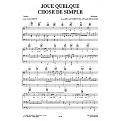 Sheet music JOUE QUELQUE CHOSE DE SIMPLE Claude François pdf