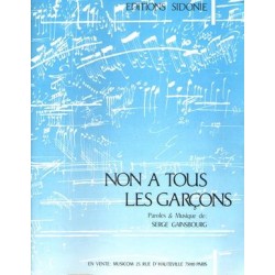 Sheet music NON A TOUS LES GARÇONS Michèle Torr