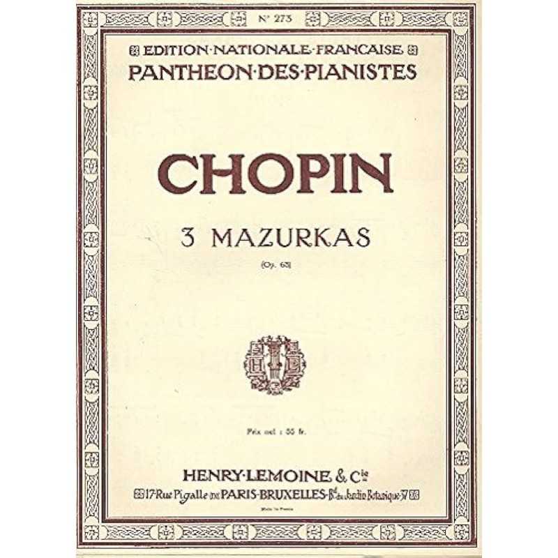 Sheet music 3 MAZURKAS OP.63 Frédéric CHOPIN