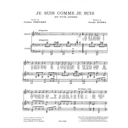 Sheet music JE SUIS COMME JE SUIS (ET PUIS APRÈS…) Juliette GRECO