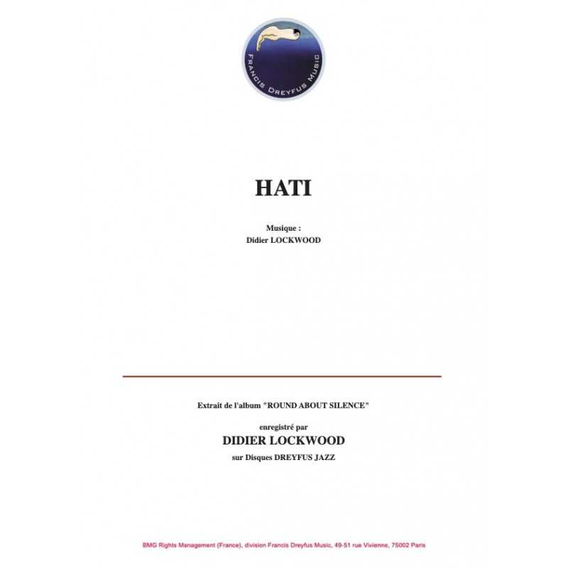 Sheet music HATI Didier Lockwood PDF