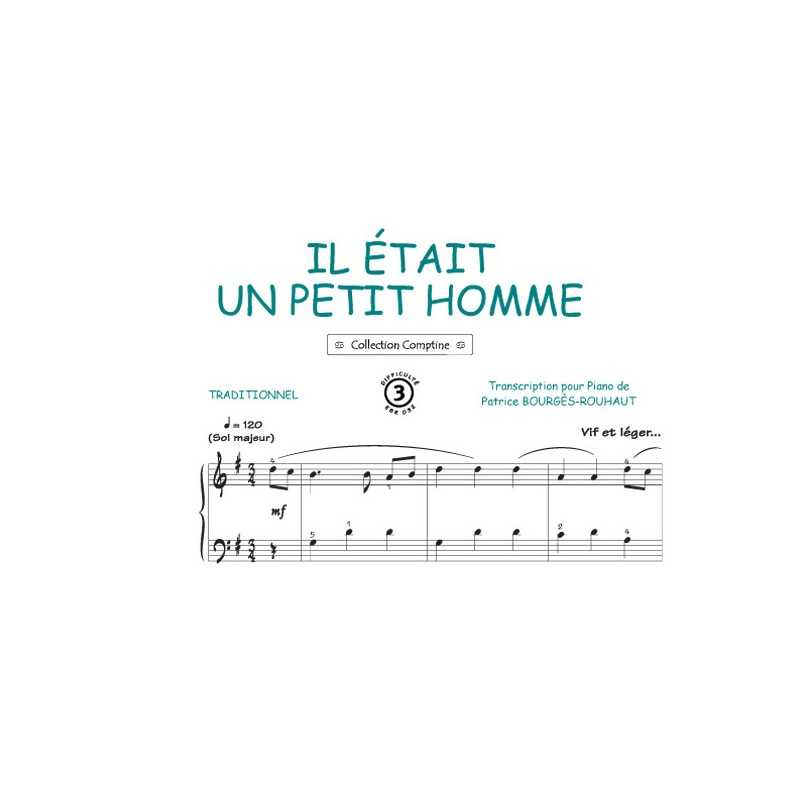 Sheet music IL ÉTAIT UN PETIT HOMME PDF