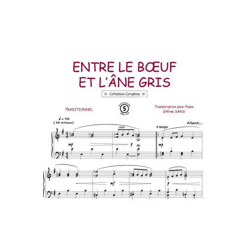 Partition ENTRE LE BŒUF ET L'ÂNE GRIS pdf
