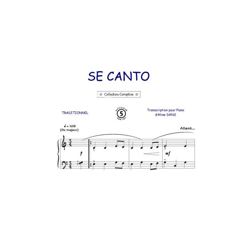 Sheet music SE CANTO pdf