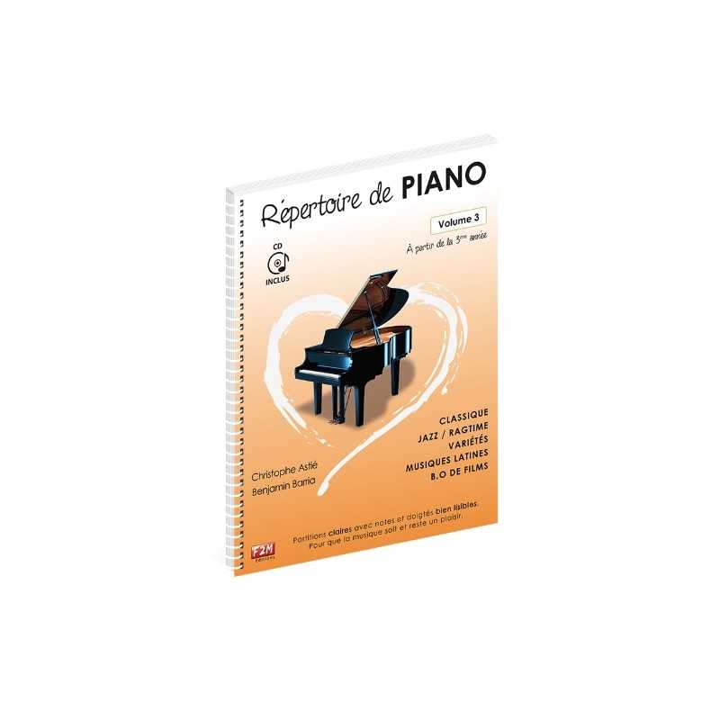 Sheet music RÉPERTOIRE DE PIANO VOLUME 3 Benjamin Barria Christophe Astié