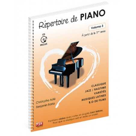 RÉPERTOIRE DE PIANO - VOLUME 3 (+CD)
