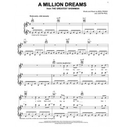 Sheet music A MILLION DREAMS The Greatest Showman