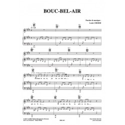 Sheet music BOUC-BEL-AIR Louis Chedid pdf