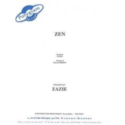 Sheet music ZEN Zazie