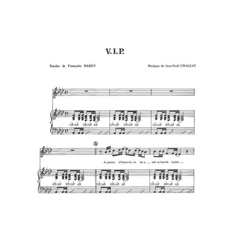 Partition V.I.P Françoise HARDY