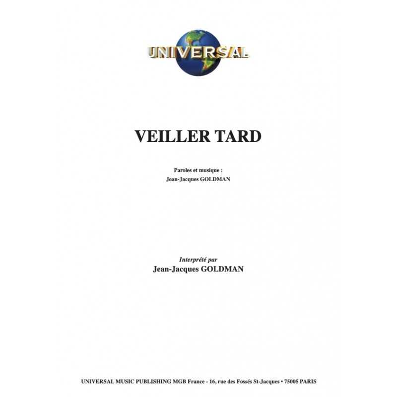 Sheet music VEILLER TARD Jean-Jacques Goldman PDF