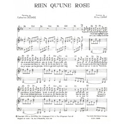 Partition RIEN QU'UNE ROSE Rika Zaraï pdf