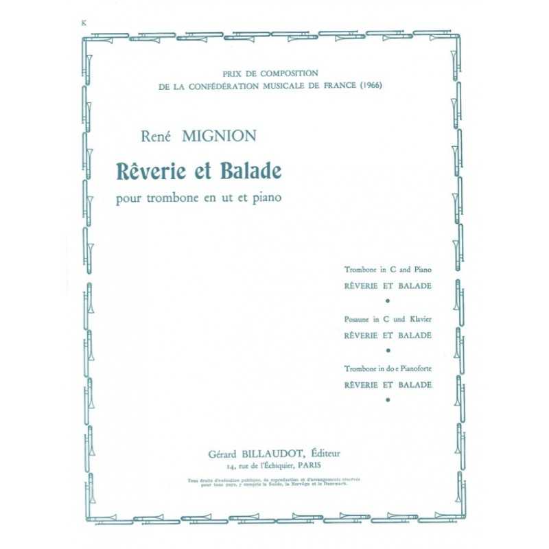 Sheet music RÊVERIE ET BALLADE René MIGNION