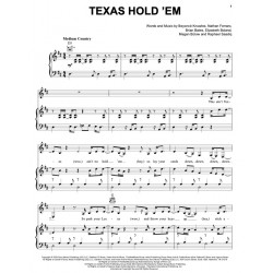 Sheet music TEXAS HOLD 'EM Beyoncé