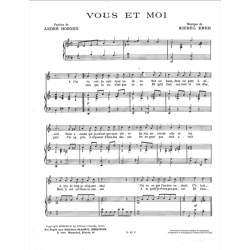 Partition VOUS ET MOI de Maurice CHEVALIER pdf
