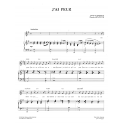 Partition J'AI PEUR Charles AZNAVOUR