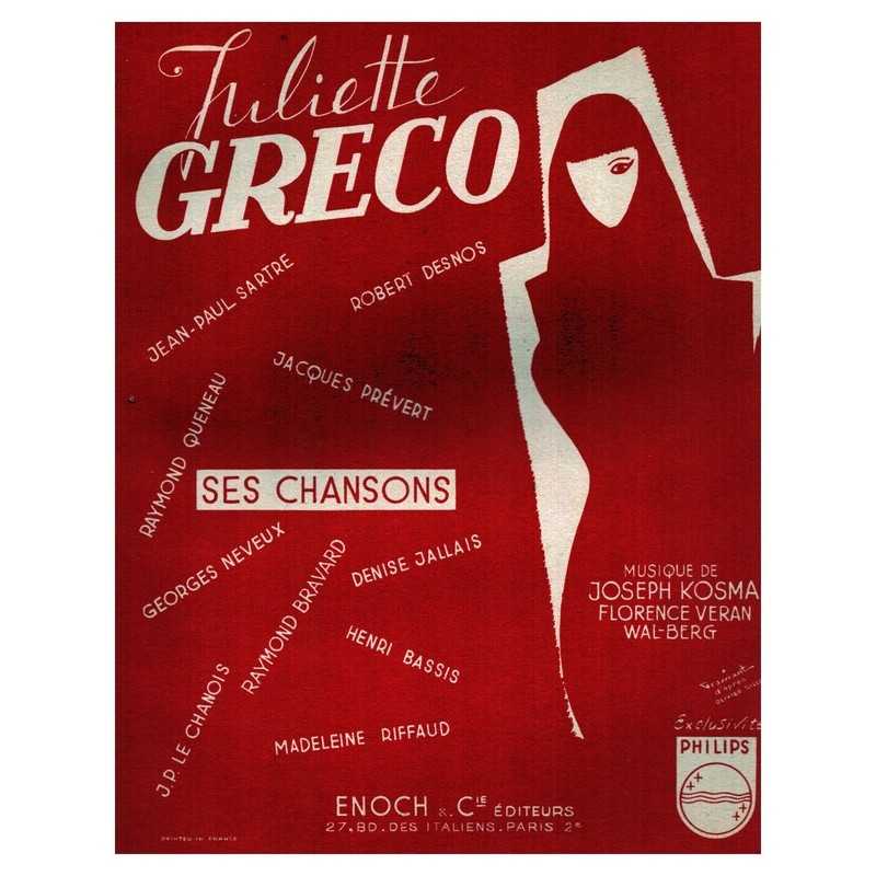 Sheet music ALBUM JULIETTE GRECO (SES CHANSONS)
