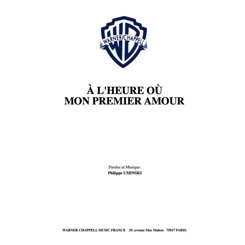 Sheet music MON PREMIER AMOUR Philippe UMINSKI PDF
