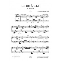 Sheet music LETTRE À ELISE Ludwig van BEETHOVEN pdf