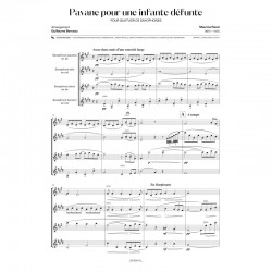 Sheet music PAVANE POUR UNE INFANTE DÉFUNTE Maurice RAVEL Guillaume BERCEAU