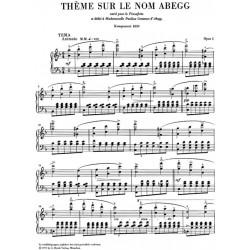 Partition ABBEG VARIATIONS OP.1 Robert Schumann
