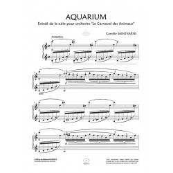Partition AQUARIUM Camille Saint-Saëns pdf