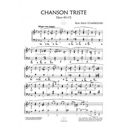 Partition CHANSON TRISTE Opus 40 n°2 (Sol Mineur) Piotr Ilitch Tchaïkovski pdf