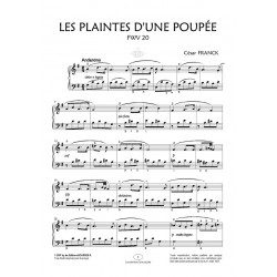Sheet music LES PLAINTES D'UNE POUPÉE FWV 20 César Franck PDF
