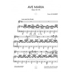Sheet music AVE MARIA OP.52 N°6 Franz SCHUBERT pdf