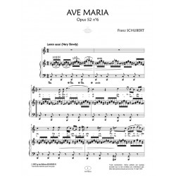 Sheet music AVE MARIA OP.52 N°6 Franz SCHUBERT pdf