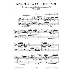 Sheet music ARIA SUR LA CORDE DE SOL BWV 1068 Jean-Sébastien Bach pdf