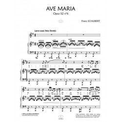 Sheet music AVE MARIA OPUS 52 N°6 Franz SCHUBERT pdf